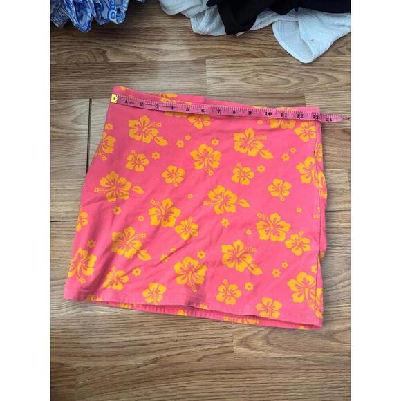 Garage Hibiscus Mini Skirt Size Small - Picture 3 of 5